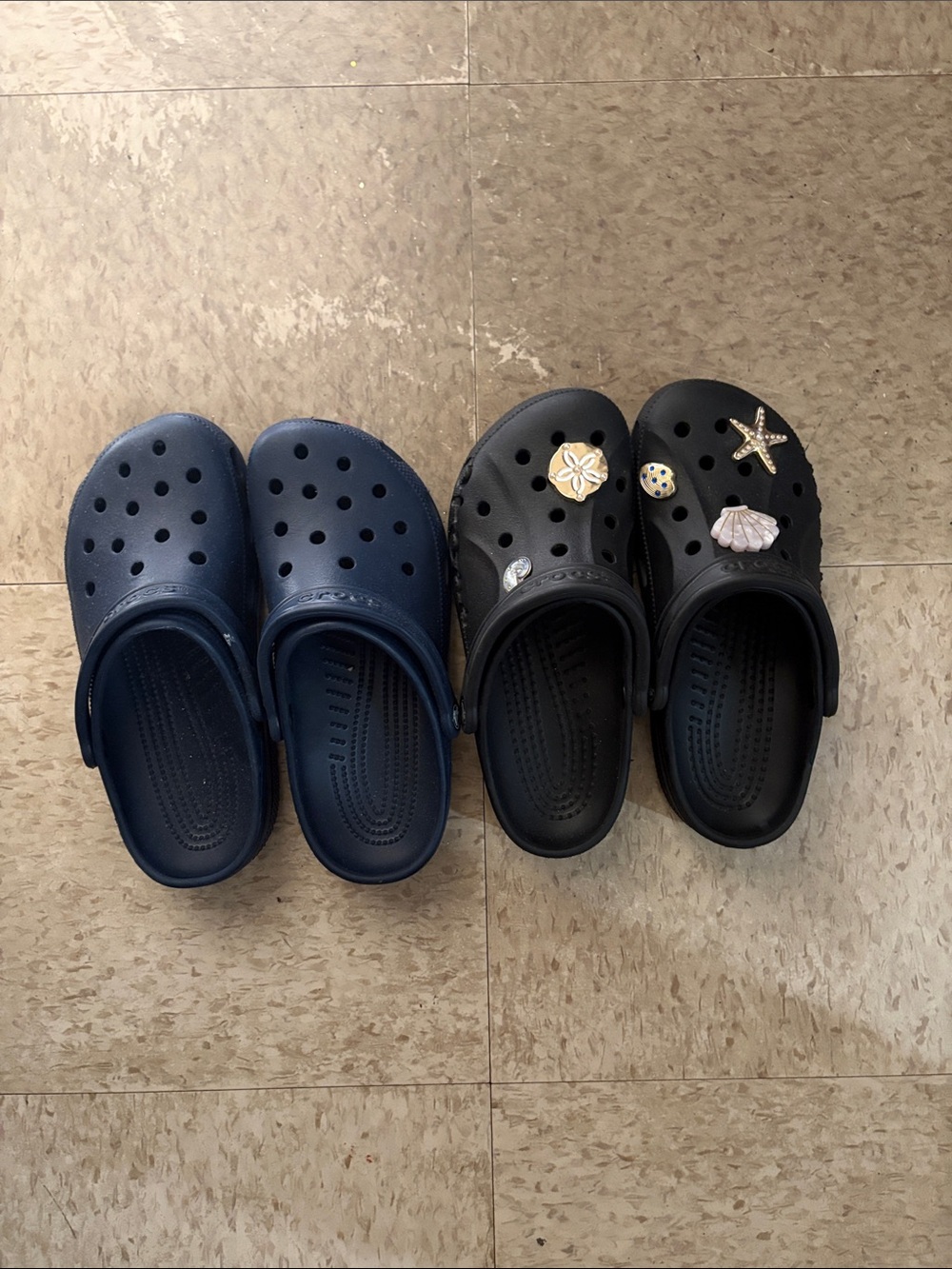 Women’s Navy and Black Slip-On Clog Shoes